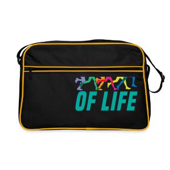 Marathon running fitness - Retro Bag - black/gold - Front