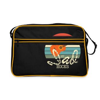 Guitar Design - My Dad Rocks - Retro Bag - black/gold - Front