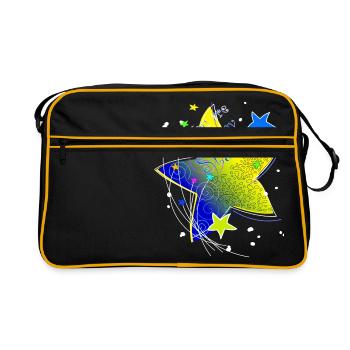 Étoile jaune simple résumé tu es mon étoile - Sac Retro - noir/or - Devant