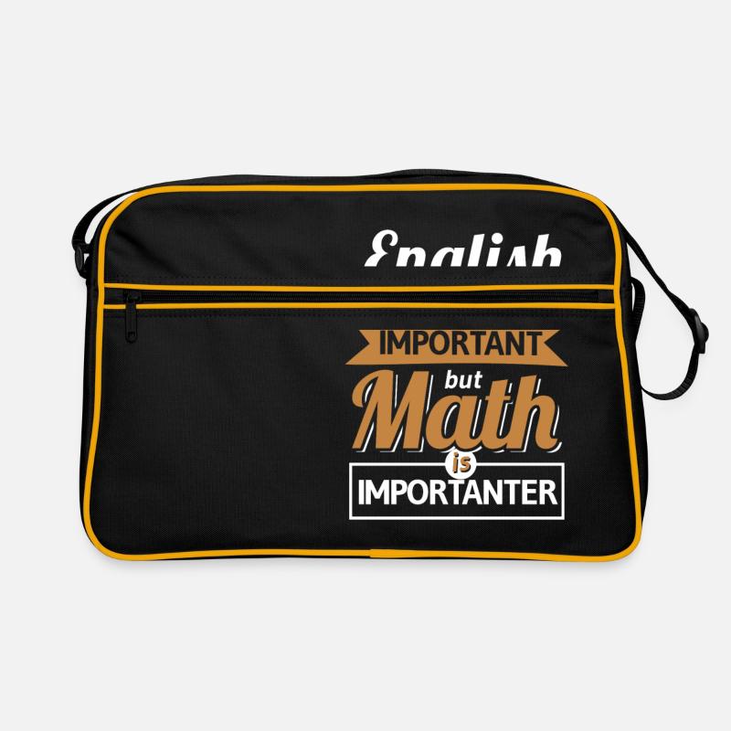 English Is Important But Math Is Importanter Retro Tasche