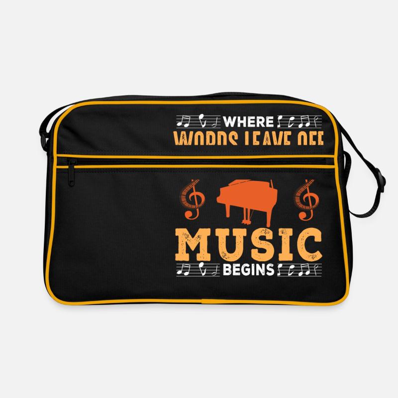Words leave off, music begins Retro Bag