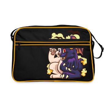 Vampire Rabbit - Retro Bag - black/gold - Front