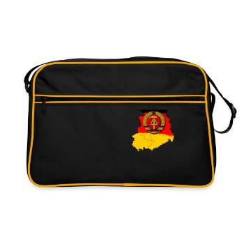 GDR, East Germany, Ossi - Retro Bag - black/gold - Front
