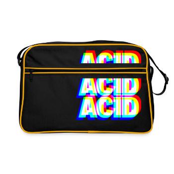 Acid House Techno Raver DJ Festival Party Gift - Sac Retro - noir/or - Devant