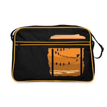Soyez unique - poulet - Sac Retro - noir/or - Devant