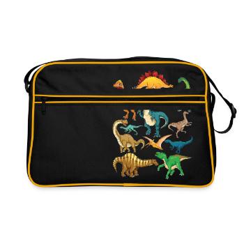 Types de dinosaures Graphiques Dino T-Rex Boys Dinos - Sac Retro - noir/or - Devant