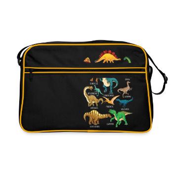 Types de dinosaures Graphiques Dino T-Rex Boys Dinos - Sac Retro - noir/or - Devant
