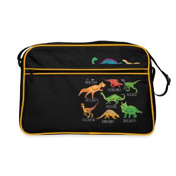 Types de dinosaures Graphiques Dino T-Rex Boys Dinos - Sac Retro - noir/or - Devant