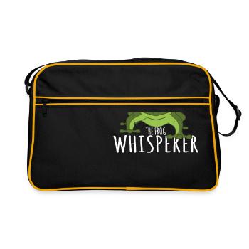 Frog Gift Lover - The Frog Whisperer - Retro Bag - black/gold - Front