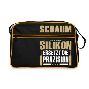 Schaum und Silikon ersetzt die Präzision - Retro Tasche - Schwarz/Gold - Vorne