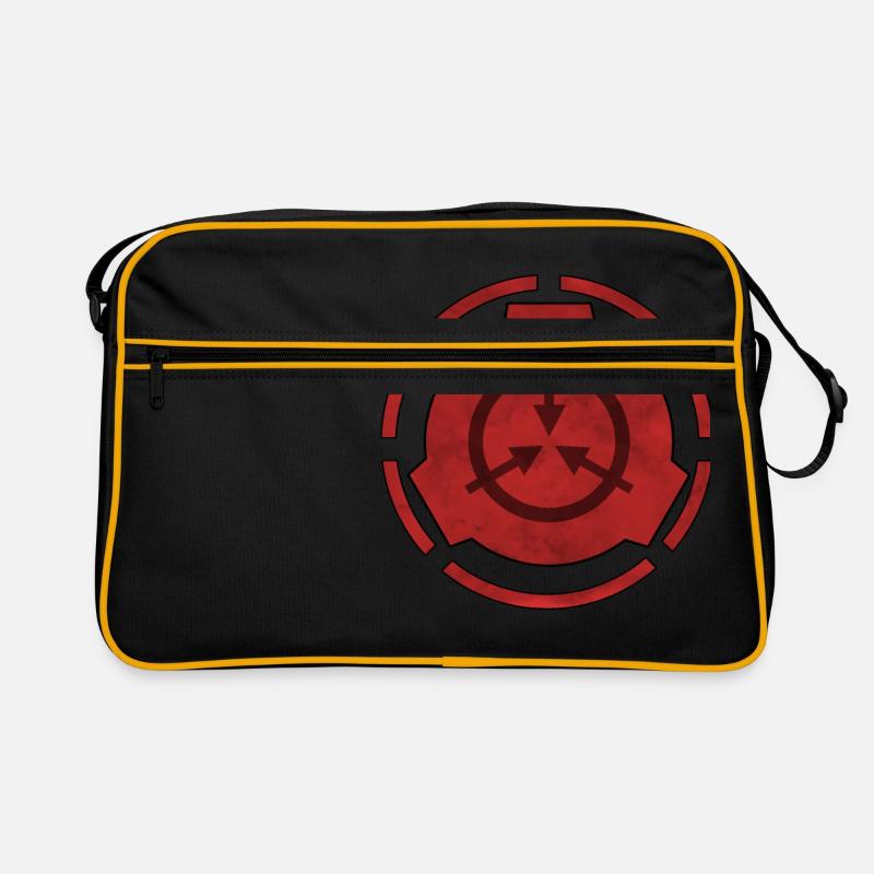 Rotes Symbol der SCP Foundation - Retro Tasche - Schwarz/Gold