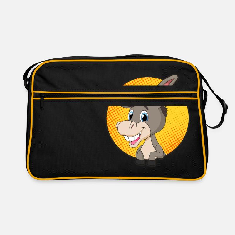 Geschenkidee Esel Fans, Jungen, Kinder, Mädchen Retro Tasche