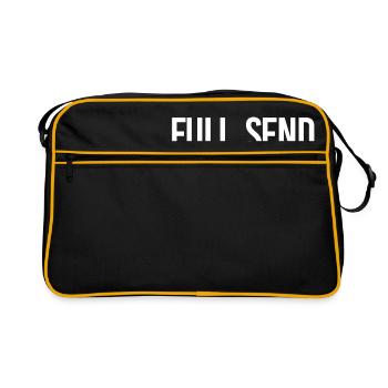 Funny Quote - Full Send No Half Sends - Sac Retro - noir/or - Devant