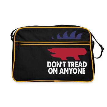 Dont Tread On Anyone Porcupine Libertarian Humor F - Retro Bag - black/gold - Front