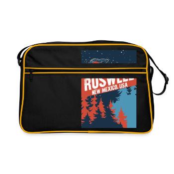 Roswell New Mexico USA Conspiracy Theories Fun Gif - Retro Bag - black/gold - Front