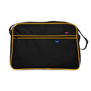 Chauve-souris bisexuelle pour la fierté effrayante d'Halloween - Sac Retro - noir/or - Devant