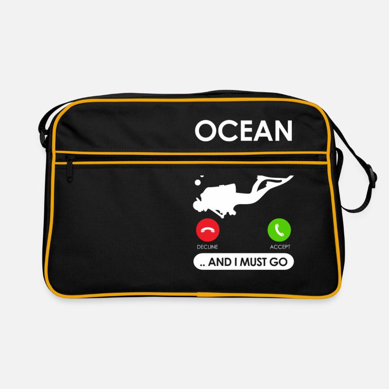Ocean Is Calling And I Must Go - Nature Lover Retro Tasche