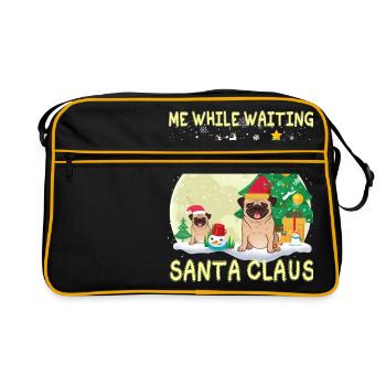 Carlin moi en attendant le Père Noël - Sac Retro - noir/or - Devant