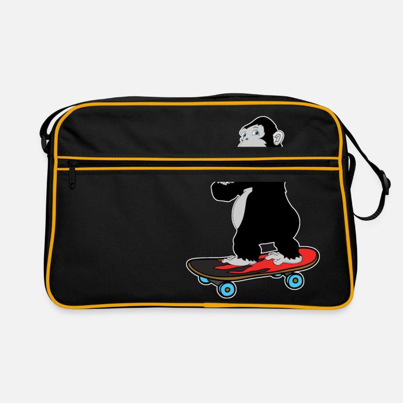 Skateboard inline skating sport monkey Retro Bag