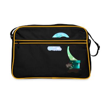 Contraste au-dessus et au-dessous du ciel - Sac Retro - noir/or - Devant
