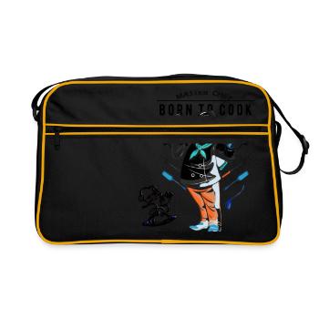 T-SHIRT UND ACCESSOIR - Retro Tasche - Schwarz/Gold - Vorne