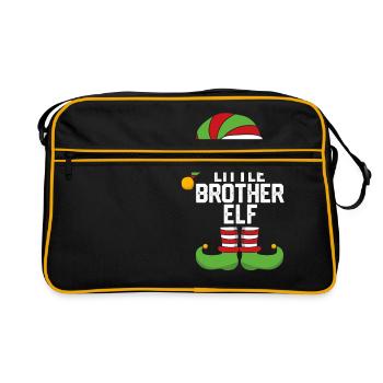 The Little Brother Elf - Retro Tasche - Schwarz/Gold - Vorne