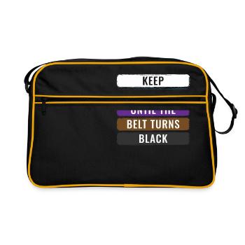 Keep Rolling BJJ Gifts Jujitsu Gift Jiu brésilien - Sac Retro - noir/or - Devant
