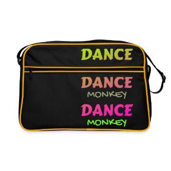 Danse singe coloré belle unique - Sac Retro - noir/or - Devant