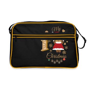 Le premier Noël de bébé - Sac Retro - noir/or - Devant