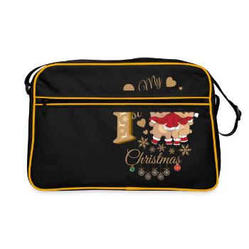 Le premier Noël de bébé - Sac Retro - noir/or - Devant