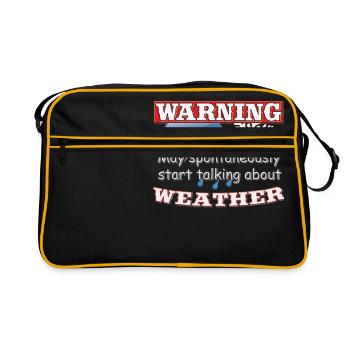 May start talking about weather, météo, climat - Sac Retro - noir/or - Devant
