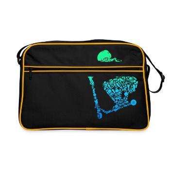 Scooter Roller Stunt Cadeau Garçons Enfants - Sac Retro - noir/or - Devant