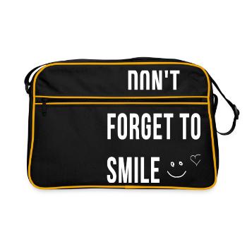Dont forget to smile - Retro Bag - black/gold - Front