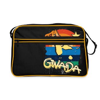Belle idee cadeau souvenir guadeloupe gwada 971 - Sac Retro - noir/or - Devant