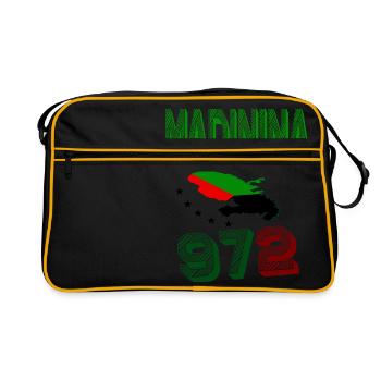 MADININA 972 IDEE CADEAU MARTINIQUE - Sac Retro - noir/or - Devant