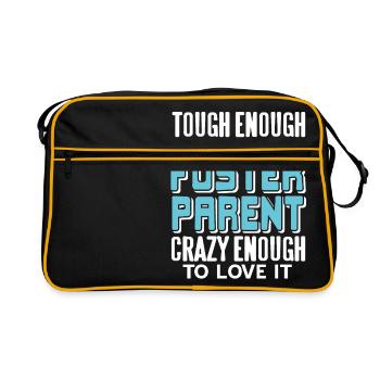 Tough Enough To Be A Foster Parent Cool Retro - Retro Bag - black/gold - Front