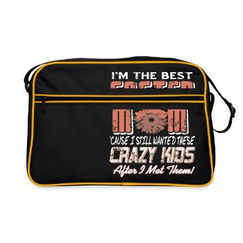I'm The Best Foster MOM Retro Funny Designs - Retro Bag - black/gold - Front