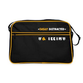 Idée cadeau dentiste hygiéniste dentaire : Amour interdit - Sac Retro - noir/or - Devant