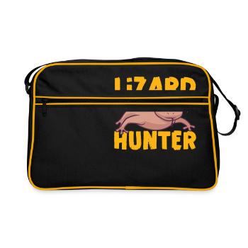 Lizard Bearded Dragon Lovers Reptile Lovers - Retro Bag - black/gold - Front