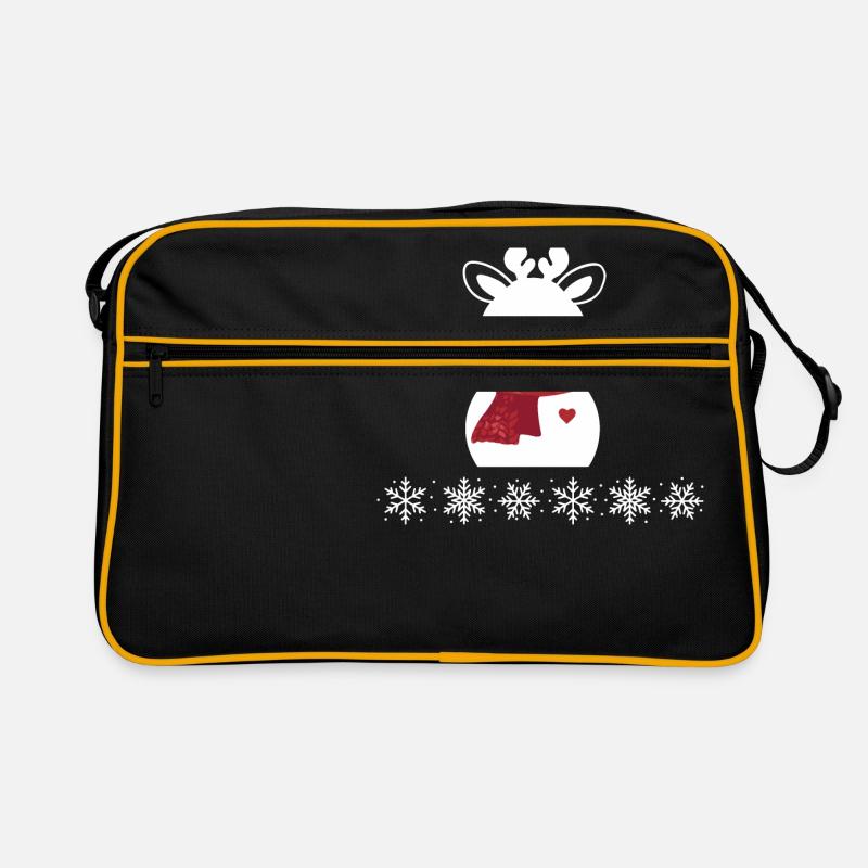 Cerfs de Noël et flocons de neige Sac Retro
