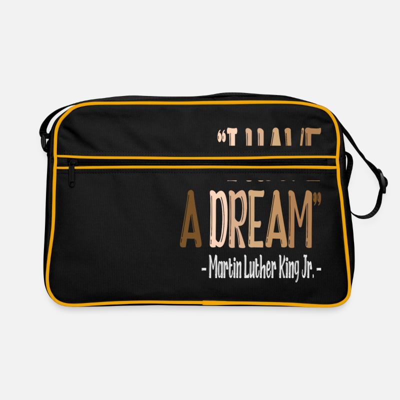 MARTIN LUTHER KING - Retro Bag - black/gold
