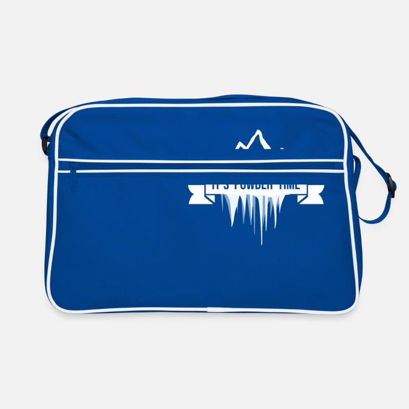 IT'S POWDER TIME - Ski Snowboard Freeriding Retro Bag