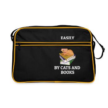 Books Book Stack Cat - Retro Bag - black/gold - Front