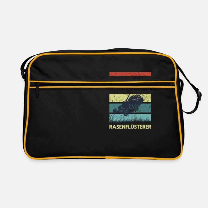 Rasen mähen Rasenflüsterer Retro Tasche