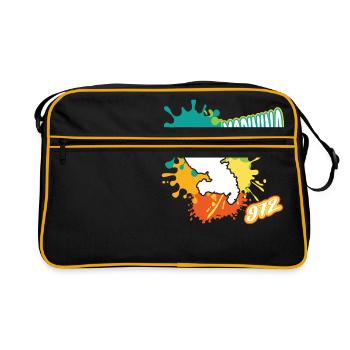 Belle Idee Cadeau Martinique Madinina 972 - Sac Retro - noir/or - Devant