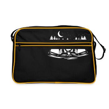 Camping Tent Bonfire Camping - Retro Bag - black/gold - Front