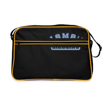 Mama's Liebling rosa Geschenk Mama Sohn Tochter - Retro Tasche - Schwarz/Gold - Vorne