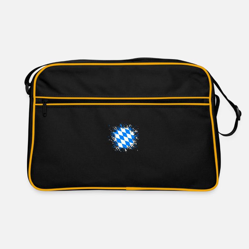 Drapeau de la Bavière Munich Klecks Fleck Tropfen Ulm Sac Retro