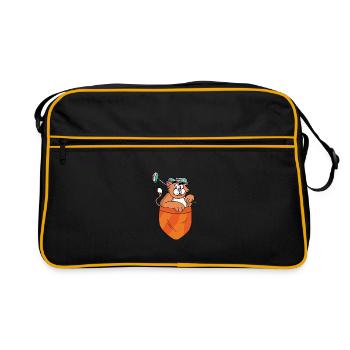 Funny Golf Golfer Sport Fun Lovers - Retro Bag - black/gold - Front