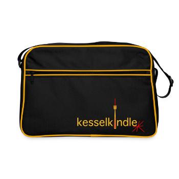 Stuttgart Kesselkindle strahlend - Retro Tasche - Schwarz/Gold - Vorne